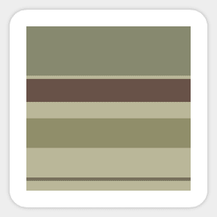 A superior farrago of Quincy, Grey Brown, Camouflage Green, Putty and Artichoke stripes. Sticker